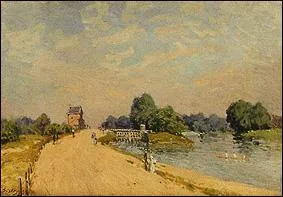Quel peintre anglais a reprsent 'La route d'Hampton Court' ?