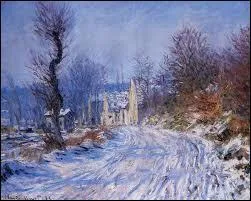 Qui a peint 'Route  Giverny en hiver' ?