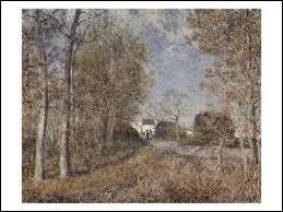 Qui a peint 'Un coin de bois aux Sablons ou la route  l'ore du bois' ?