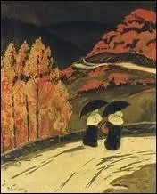 Qui a peint 'Pluie sur la route' ?