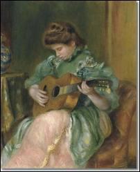 Qui a peint cette ' Femme a la guitare ' ?