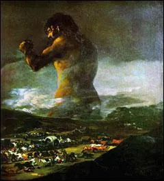 Zeus y enferma des Gants et des Titans qu'il fit garder par les Htaconchires :