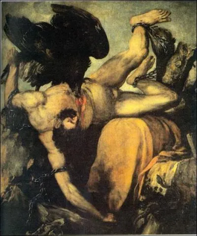 Aux Enfers, qui est condamn  avoir le foie rong par deux vautours pour avoir fait violence  Lto ?