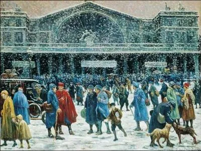 Qui est le peintre de cette ' Gare de l'Est ' ?