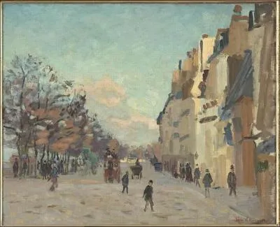 Qui a peint ' Quai de la gare, effet de neige ' ?