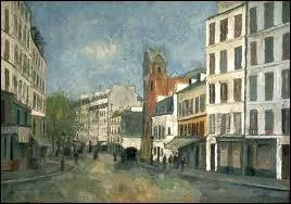 ' La rue des Abesses  Montmartre ' est une toile de :