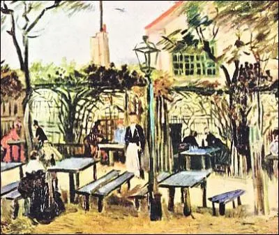 Qui est l'auteur de ce tableau ' La guinguette, rue Lepic '