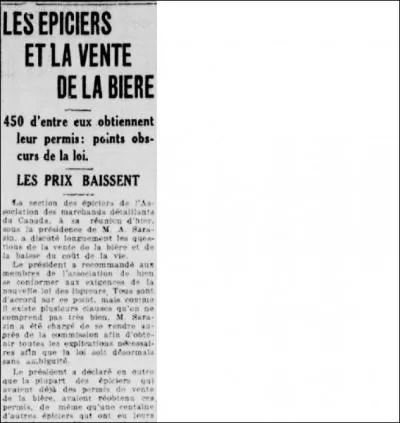Depuis 1921, le vin et l'alcool sont vendus dans des magasins d'Etat. Qu'en est-il de la bire ?