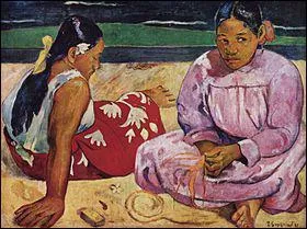Qui a ralis 'Femmes de Tahiti' en 1891, actuellement conserv au Muse d'Orsay ?