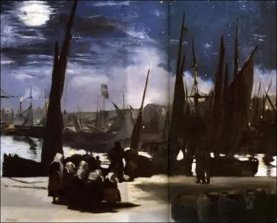 Qui a peint 'Clair de lune sur le port de Boulogne' ? (CLIQUEZ SUR L'IMAGE pour l'agrandir. )