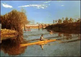Quel peintre amricain est l'auteur de la toile 'Max Schmitt  l'aviron' ?