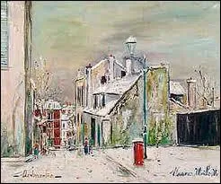 Qui a peint Maison de Mimi Pinson sous la neige ?