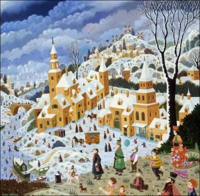 Qui a peint Paysage hivernal  la roulotte ?