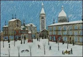 Qui a peint Place du Tertre sous la neige ?