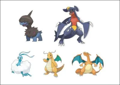 Lequel de ces pokemons n'est pas de type dragon ?
