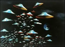 Dans quel dbut de film peut-on voir une escadrille de petites soucoupes volantes se diriger vers la Terre ?