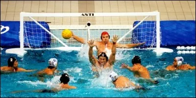 Quelle est la couleur du bonnet du gardien de but de water-polo ?