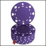 Au poker amricain,  quelle somme correspondent traditionnellement les jetons violets ?