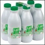 Que contient une bouteille de lait dont le bouchon est vert ?