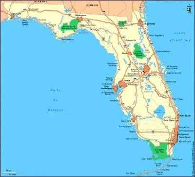 Dans le pays de la question 1, Miami se trouve en...