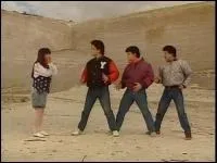 Dans le sketch des Inconnus, l'un des trois Biomen est jaune devant :