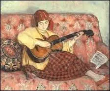 Qui a peint 'Jeune femme  la guitare' ?