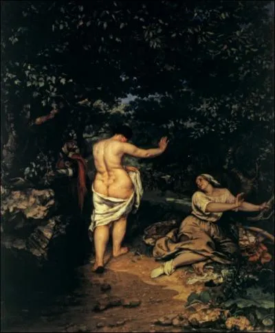 Quels lments du tableau 'Les Baigneuses' ont tellement choqu lorsqu'il a t prsent au public pour la premire fois ?
