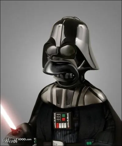 Le masque de Dark Vador, a prit les traits ...