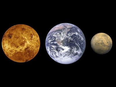 Les deux planètes les plus proches de la Terre sont Mercure et Mars.