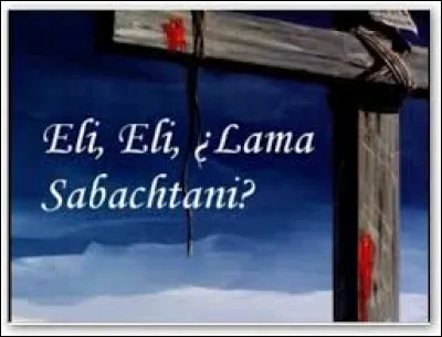 ''Eli, eli, lamma sabachtani.''