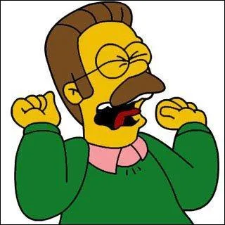 De quelle main crit Ned Flanders ?