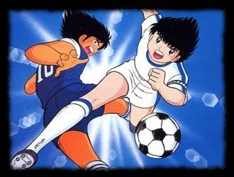Deux jeunes footballeurs provenant d'une srie d'animation japonaise :