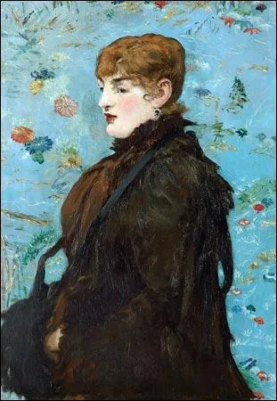 Dans sa toile 'automne', de qui Edouard Manet fait-il le portrait ?