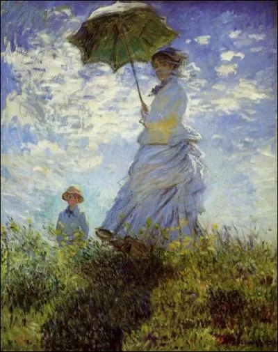 Qui posait pour Claude Monet dans 'la femme  l'ombrelle' ?