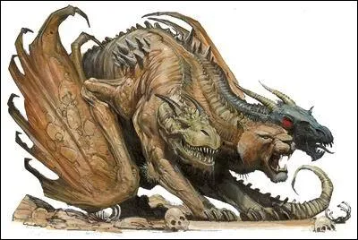 Je suis un monstre avec une tte de lion, un corps de chvre et une queue de dragon et je crache des flammes. Qui suis-je ?