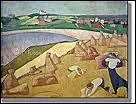 Qui a peint 'Moisson au bord de la mer' ?