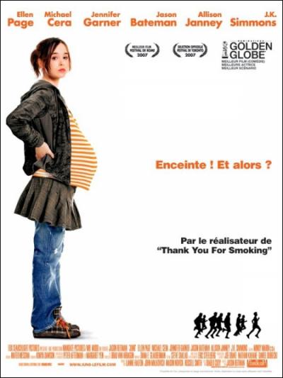 Une jeune ado joue par Ellen Page qui tombe enceinte et qui ne sait pas quoi faire de sa future progniture, c'est dans :