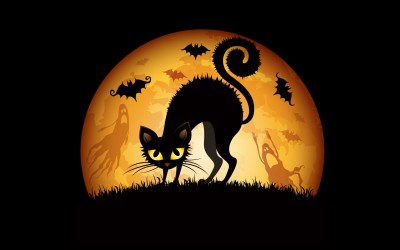 Trrrremblez ! Simples mortels ! ... Vous qui craignez goules, fantômes, esprits maléfiques et leurs cohortes d'animaux malfaisants et répugnants... Ne traînez pas dehors pendant la nuit d'Halloween !