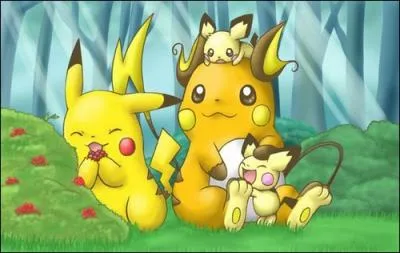 Lequel des ces Pokémon ne fait pas partie de la même famille ?