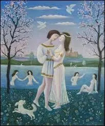 C'est une relation amoureuse tendre et nave :