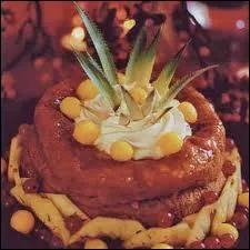 Voici le dessert avec un :