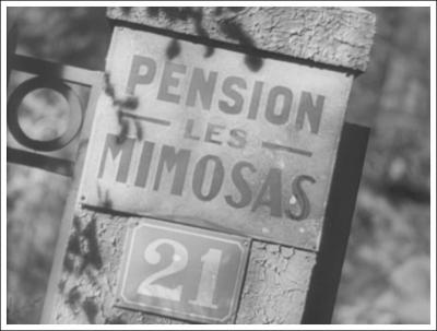 Quelle est l'adresse de la pension 'les mimosas' ?