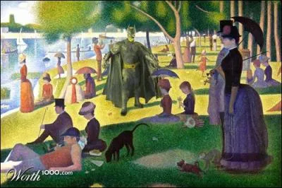 Batman, ici est peint dans une oeuvre de ...