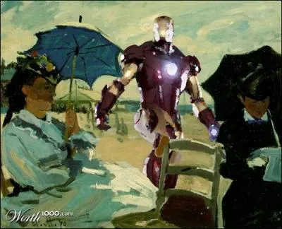 Quel Super Hros s'est immisc dans cette oeuvre de Monnet.