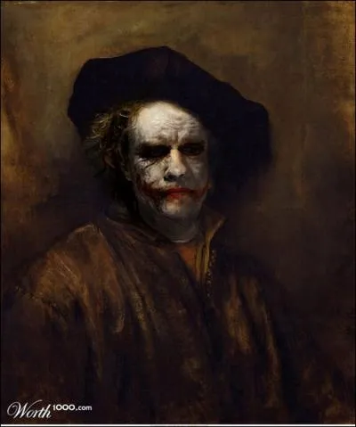 Le Joker est peint ici  la faon de ...