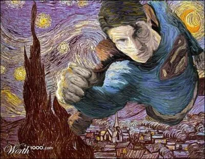 Et voici Superman peint en...