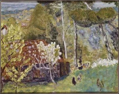 Qui a peint ferme au toit rouge ?