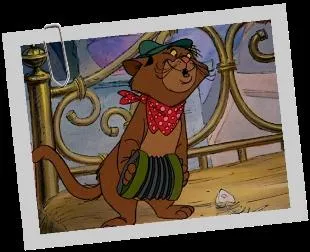 Comment s'appelle ce chat italien, appartenant  la bande des chats de gouttire et jouant du concertina (sorte d'accordon) ?