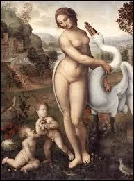 Alors que j'tais marie  Tyndare, le roi de Sparte, Zeus a pris la forme d'un cygne pour s'unir  moi, je suis