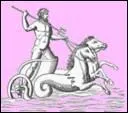 Qui est ce dieu avec ses chevaux marins et son trident ?